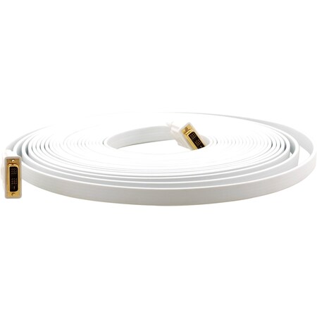 Kramer Electronics Network Cable - Dvi - Male - Dvi - Male - 35 Feet - White C-DM/DM/FLAT(W)-35